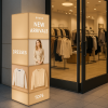 Custom Backlit Stackable Cube Displays