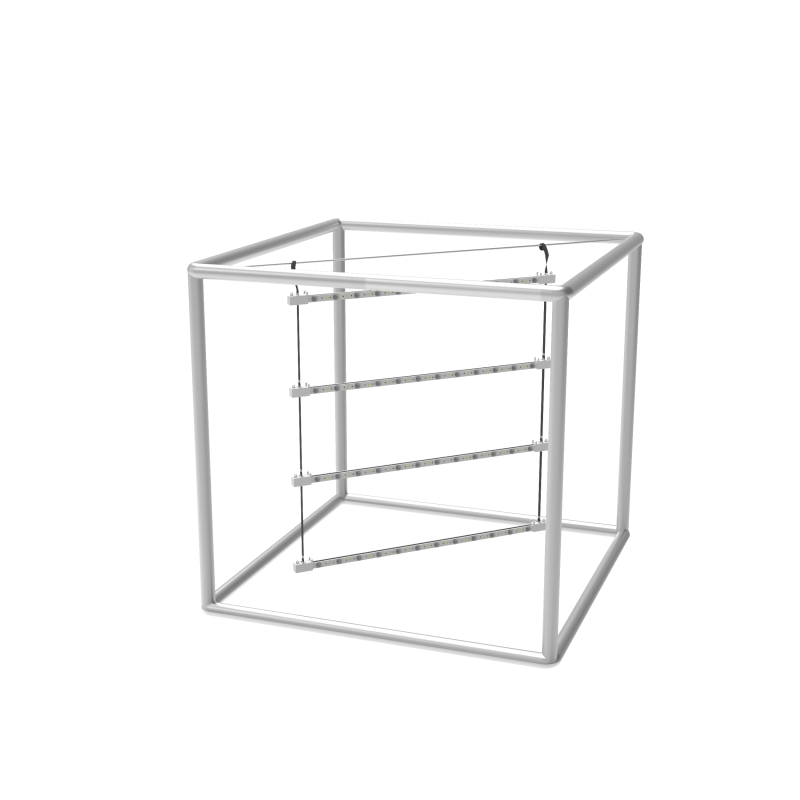 3D Backlit Stackable Cube Trade Show Display with Custom Graphics | AOM ...