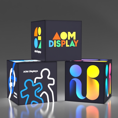 3D SEG LED Backlit Cube Lightbox