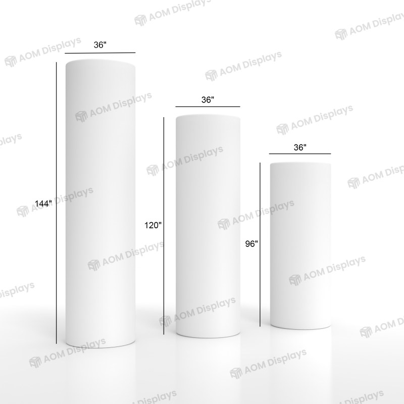 Cylinder Backlit TradeShow Display Tower