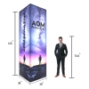 Custom LED Trade Show Display Backlit Tower - Square Fabric Tube Trade Show Column
