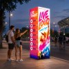 Square Backlit Trade Show Display Tower