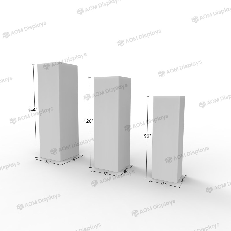 Square Backlit Trade Show Display Tower