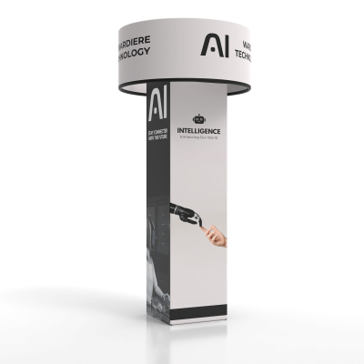 Trade Show Towers – Backlit SEG & Tension Fabric Display Columns | AOM ...