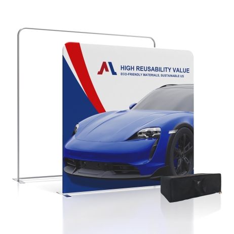 8ft Straight FlexZip Trade Show Display