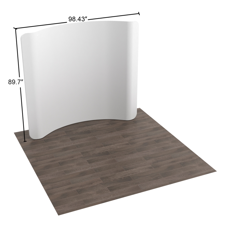 8ft Curved FlexZip Trade Show Display