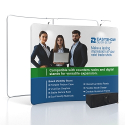 10ft S-Shaped FlexZip Trade Show Display