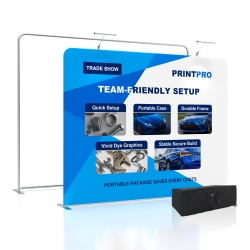 10ft Straight FlexZip Trade Show Display