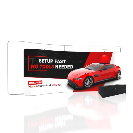 20ft Curved FlexZip Exhibit Display