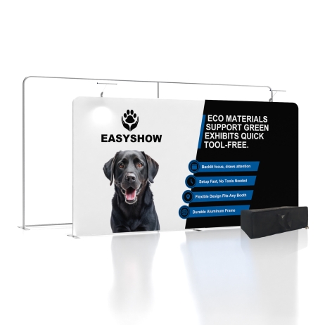 15ft Straight FlexZip Trade Show Display