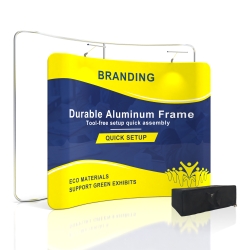 10ft Curved FlexZip Trade Show Display