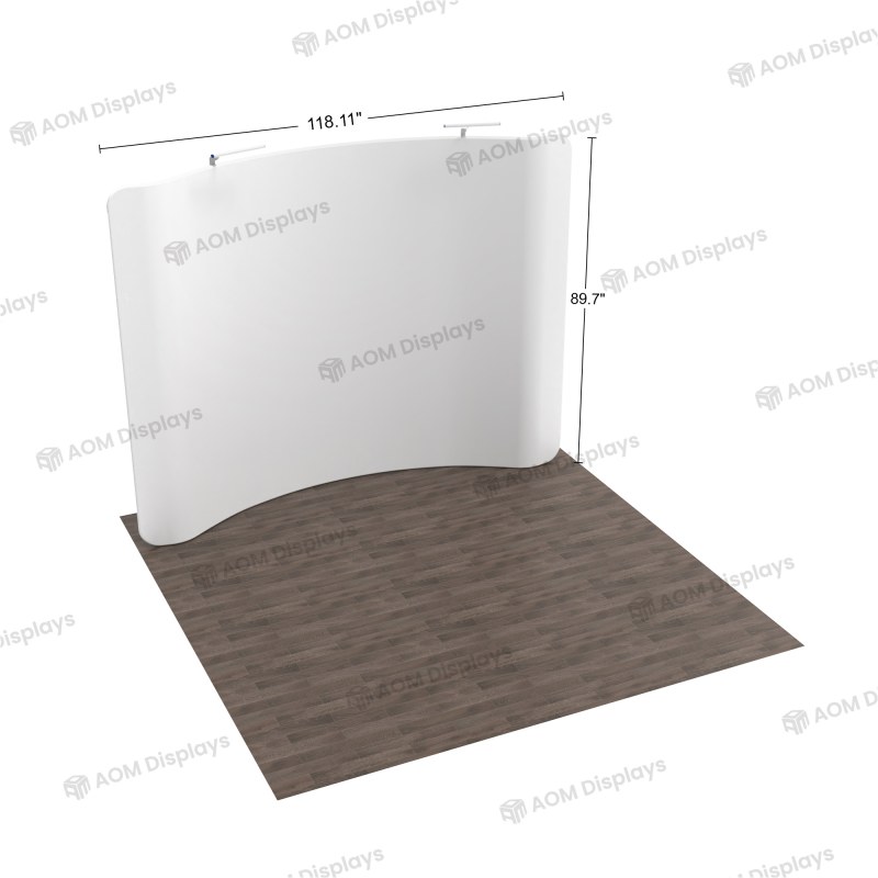 10ft Curved FlexZip Trade Show Display