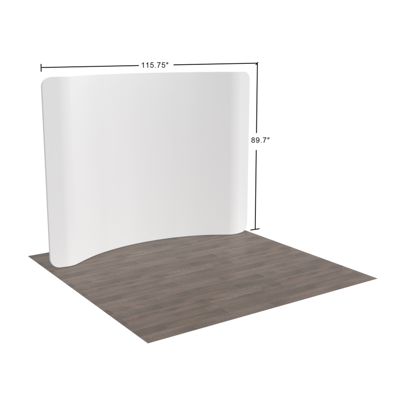 10ft Curved FlexZip Trade Show Display