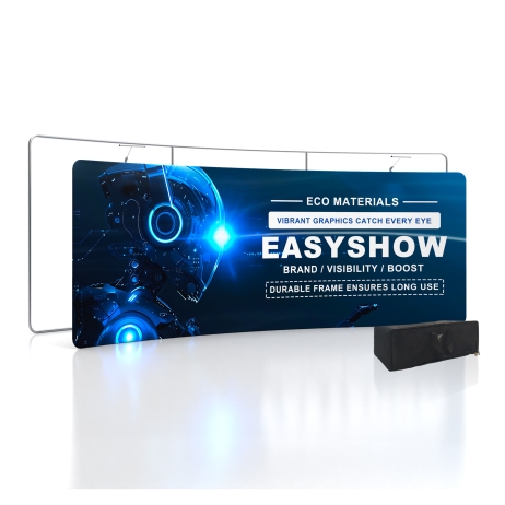 20ft Curved FlexZip Promo Display