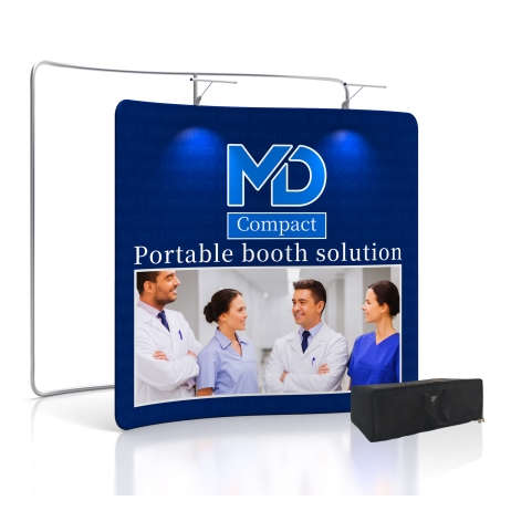 8ft S-Shaped FlexZip Trade Show Display