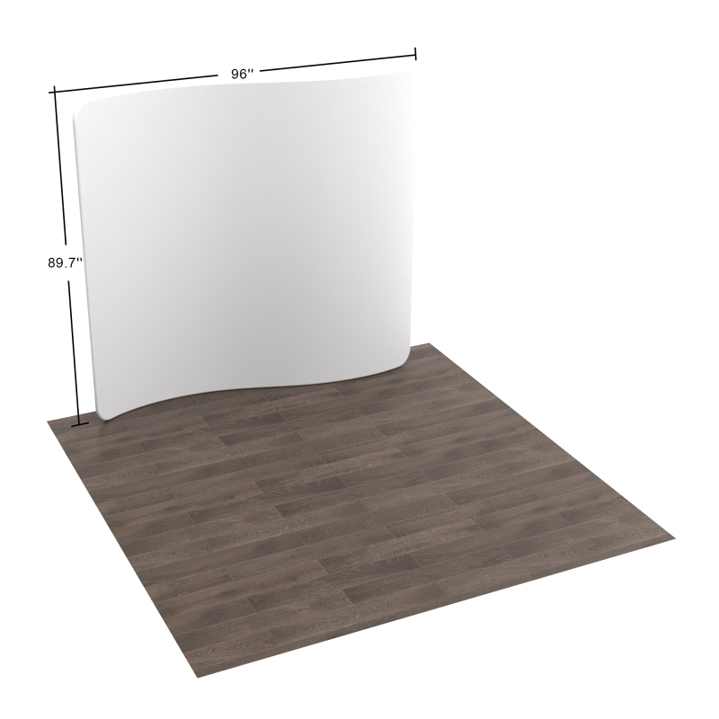 8ft S-Shaped FlexZip Trade Show Display