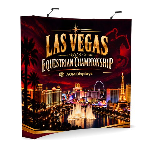 8ft Curved FlexPop™ Fabric Pop-Up Display