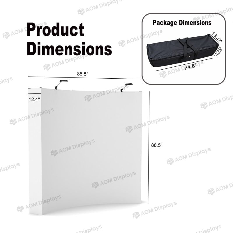 8ft Curved FlexPop™ Fabric Pop-Up Display