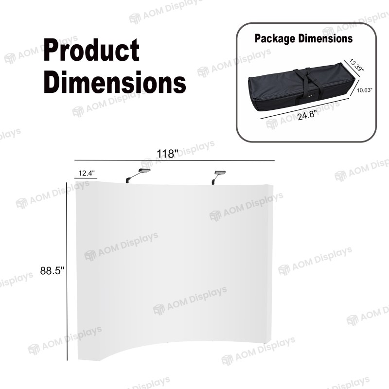 10ft Curved FlexPop™ Fabric Pop-Up Display