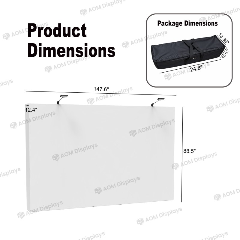 12ft Straight FlexPop™ Fabric Pop-Up Display