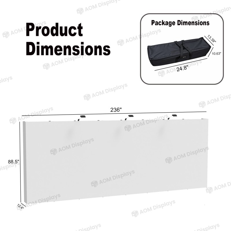 20ft Straight FlexPop™ Fabric Pop-Up Display