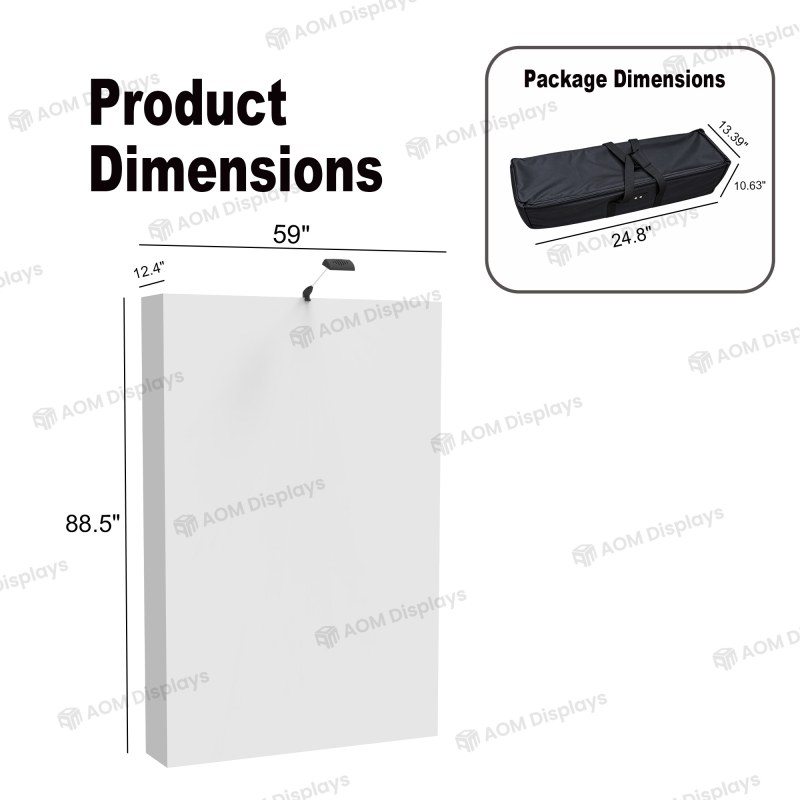5ft Straight FlexPop™ Fabric Pop-Up Display