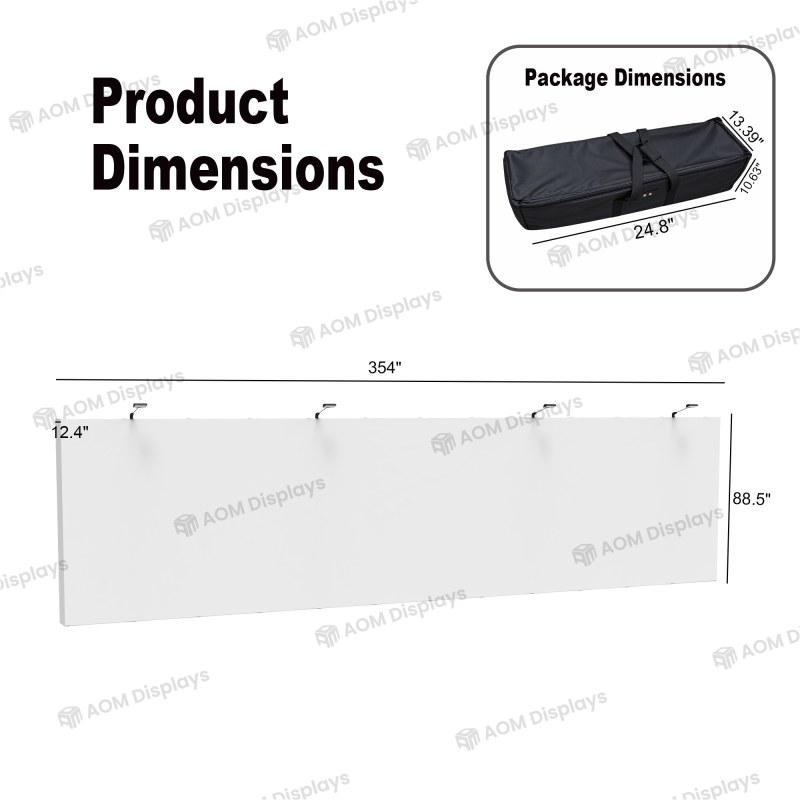30ft Straight FlexPop™ Fabric Pop-Up Display