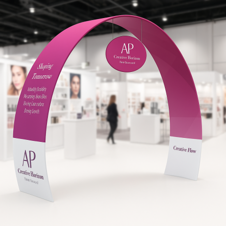 Custom Archway Banner Stands – Tension Fabric Trade Show Arches | AOM ...