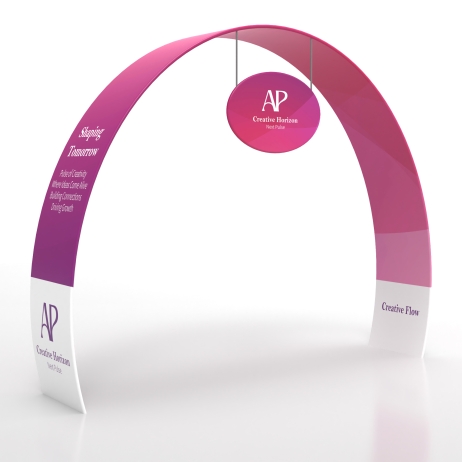 Custom Archway Banner with Hanging Sign