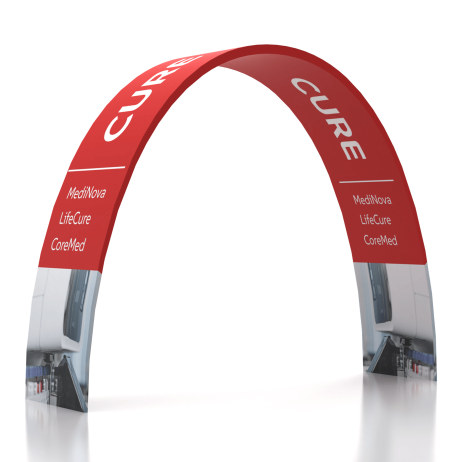 Custom Rainbow Archway Banner Stand