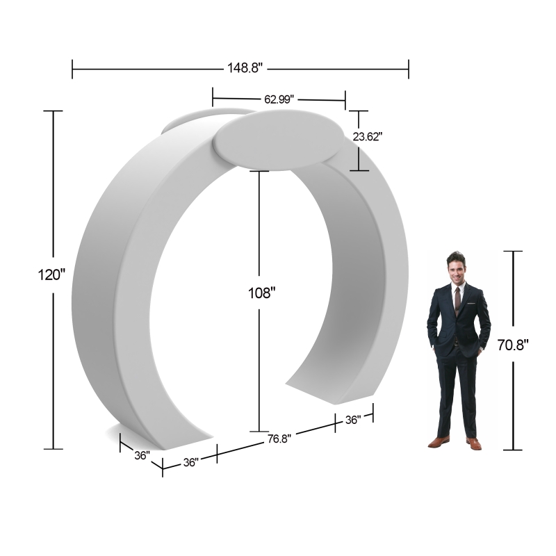 Custom Rectangular Archway Banner Stand for Trade Show Display | AOM ...