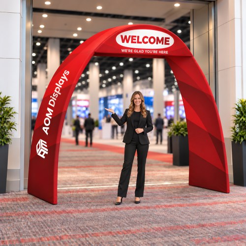 Custom Ribbon Arch Banner with Header